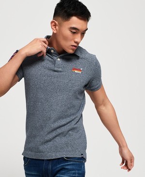 Superdry Classic Pique Férfi Póló Szürke | HNTBW5807